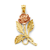 14K 2T Flower Pendant (PT2933)