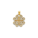14KY CZ Clover Pendant (PT2940)