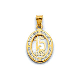 14KY CZ 15 Years Pendant (PT2952)