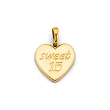 14KY Heart Sweet 15 Years Pendant (PT2972)