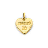14KY Heart Sweet 16 Years Pendant (PT2976)
