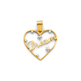 14K 2T Heart Dream Pendant (PT3016)