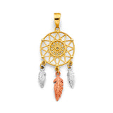 14K 3C Dream Catcher Pendant (PT3017)