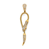 14K 2T CZ Snake Pendant (PT3076)