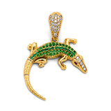 14K 2T CZ LizaRound Pendant (PT3079)
