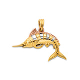 14K 3C Marlin Fish Pendant (PT3087)