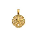 14KY Sand Dollar Pendant (PT3089)