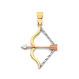 14K 3C Bow & Arrow Pendant (PT3100)