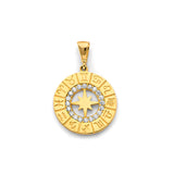 14K 2T CZ Zodiac Sign Pendant (PT3115)
