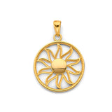 14KY Round Sun Pendant (PT3118)