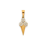 14KY CZ Ice Cream Pendant (PT3124)