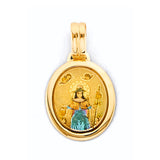 14KY Oval Santo Nino De Atocha Pendant (PT3139)