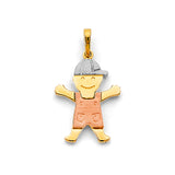 14K 3C Boy Pendant (PT3191)