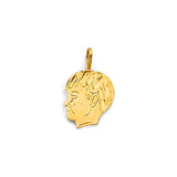 14KY Boy's Face Pendant (PT3195)