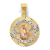 14K 3C Stamp Guadalupe Pendant (PT3199)