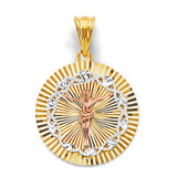 14K 3C Stamp Jesus Christ Pendant (PT3200)