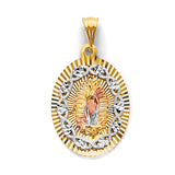 14K 3C Stamp Guadalupe Pendant (PT3201)