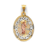 14K 3C Stamp St. Jude Pendant (PT3202)