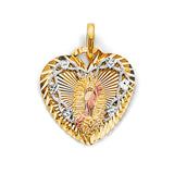 14K 3C Stamp Guadalupe Pendant (PT3204)