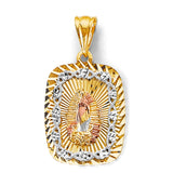 14K 3C Stamp Guadalupe Pendant (PT3205)