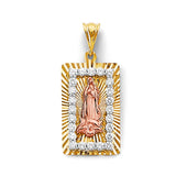 14K 3C Stamp Guadalupe Pendant (PT3206)