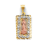 14K 3C Stamp Guadalupe Pendant (PT3208)