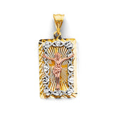 14K 3C Stamp Jesus Christ Pendant (PT3209)