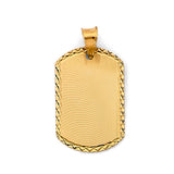 14KY Plain Stamp Pendant (PT3213)