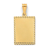 14KY Plain Stamp Pendant (PT3214)