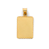 14KY Plain Stamp Pendant (PT3215)