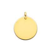 14KY Engravable Plain Pendant (PT3230)