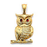 14KY CZ Owl Pendant (PT3231)
