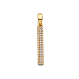 14KY CZ Bar Pendant (PT3256)