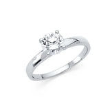 Gold Traditional CZ Engagement Ring