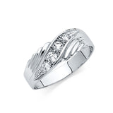 14KW CZ Men's Wedding Band (RG163) (RG163)
