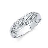 14KW CZ Men's Wedding Band (RG167) (RG167)