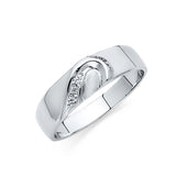 14KW CZ Men's Wedding Band (RG169) (RG169)