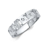 14KW CZ Men's Wedding Band (RG175) (RG175)