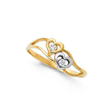 14K 2T Semanario CZ Ring (RG596) (RG596)