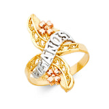 14K 3C 15 Years Ring (RG639) (RG639)