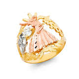 14K 3C 15 Years Ring (RG640) (RG640)