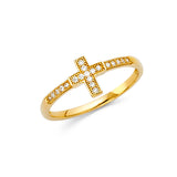 14KY Cross CZ Ring (RG791) (RG791)