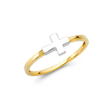 14K 2T Cross Ring (RG884)