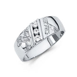 14KW CZ Men's Wedding Band (RG978)