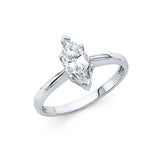 Gold Marquise CZ Engagement Ring