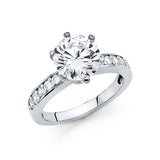 Gold Simple CZ Engagement Ring