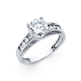 Gold Eternity CZ Engagement Ring