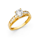 14KY CZ Engagement Ring (RG1224)