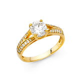 Gold Be Mine CZ Engagement Ring