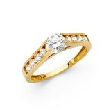 14KY CZ Engagement Ring (RG1228)